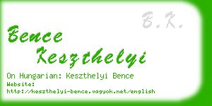 bence keszthelyi business card